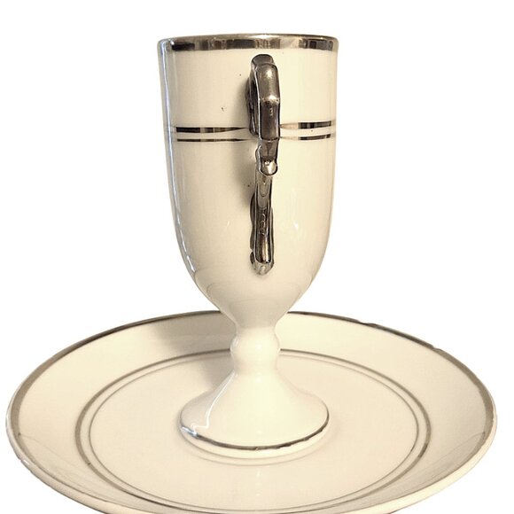 espresso cup and saucer, coffee cup, empire espresso cup, cottage kitchen - Picture 2 of 11